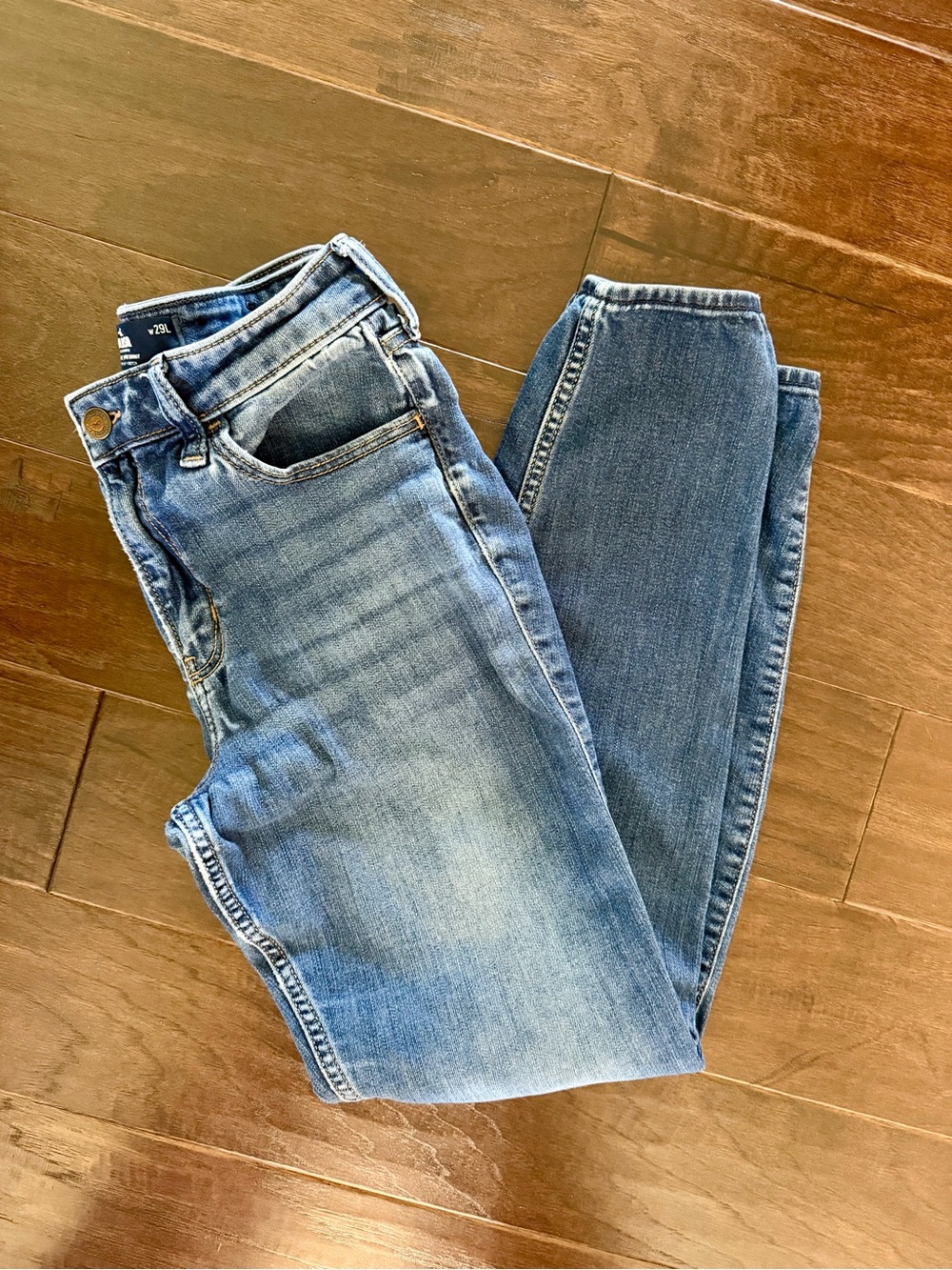 Hollister High Rise Super Skinny Light Blue Washed Jeans